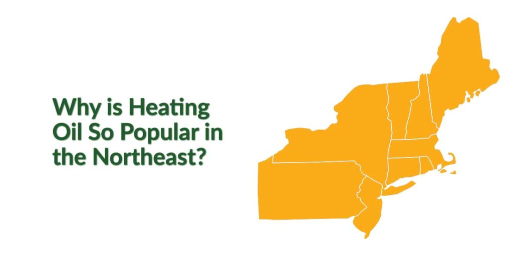 Map of states with heating oil in the northeast