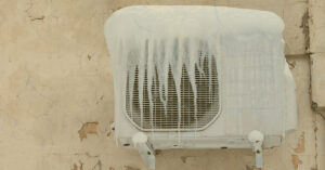frozen hvac unit